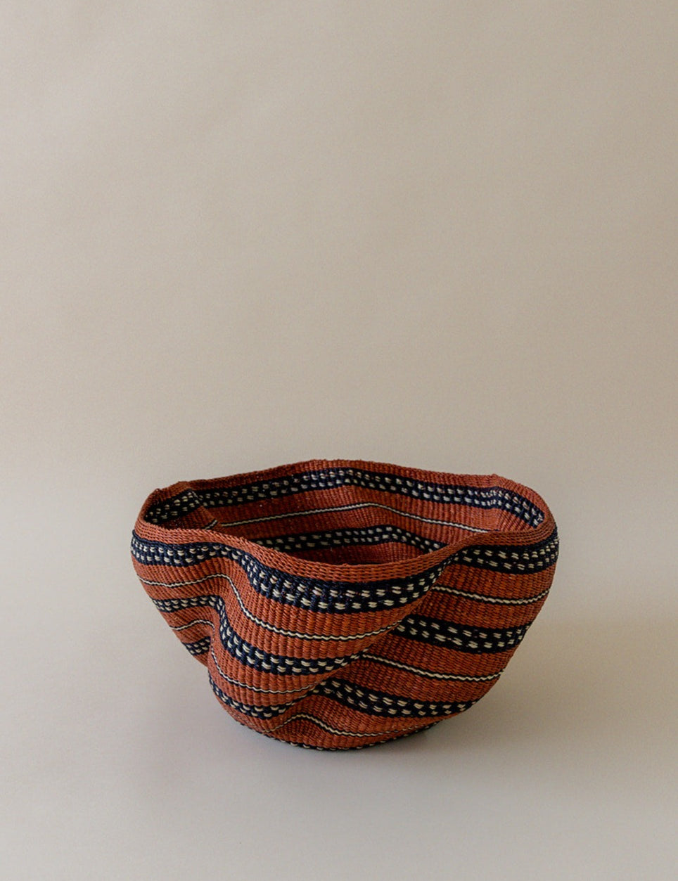 Veta vera grass red burgundy African bowl by Kusuka