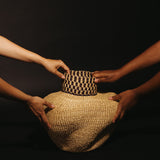 Tranquil Motion minimalist beige/black African basket