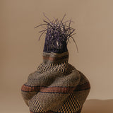 Swirls of Vintage decorative African art basket